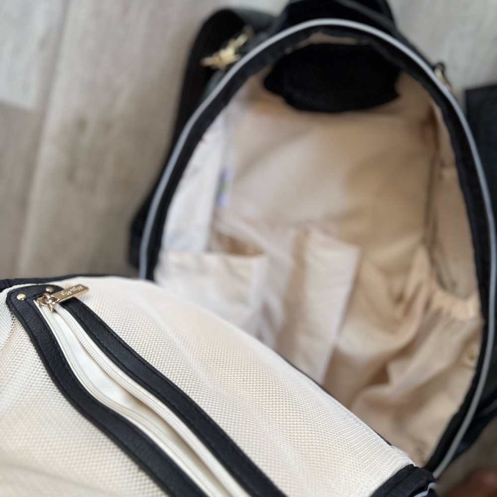 Itzy Ritzy Black Backpack with Gold Accents - Picture 4 of 12